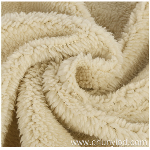 Lady fashion coat sherpa fleece fabric for garments